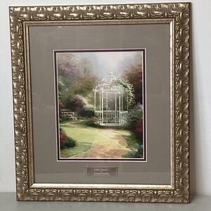 Thomas Kinkade Lilac Gazebo Framed Print‎ Library Edition Home Decor Art